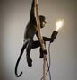 Resin Black White Gold Monkey Lamp Pendant Light Black