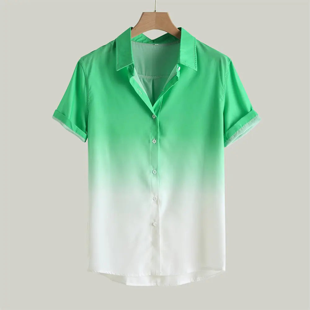 Gradient Color Casual Hawaiian Shirt - Kia Day Design