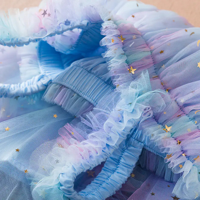 New Baby Rainbow Tulle Dress - - toddler dress