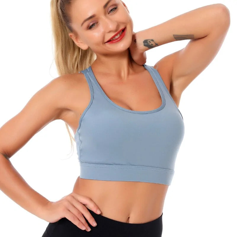 Kaminsky Women Push Up Back Sport Gathered Bra