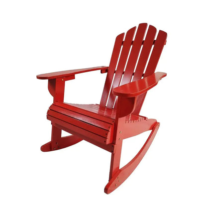 Reclining Wooden Outdoor Rocking Adirondack Chair