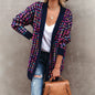 Retro Plaid Slim Fit Women's Sweater Knitwear