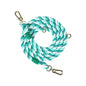 Braided Cotton Rope Dog Leash Green White Large