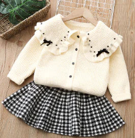 Eva Set for Kids - Two-Piece Sweater Outfit - Bege - baby clothing