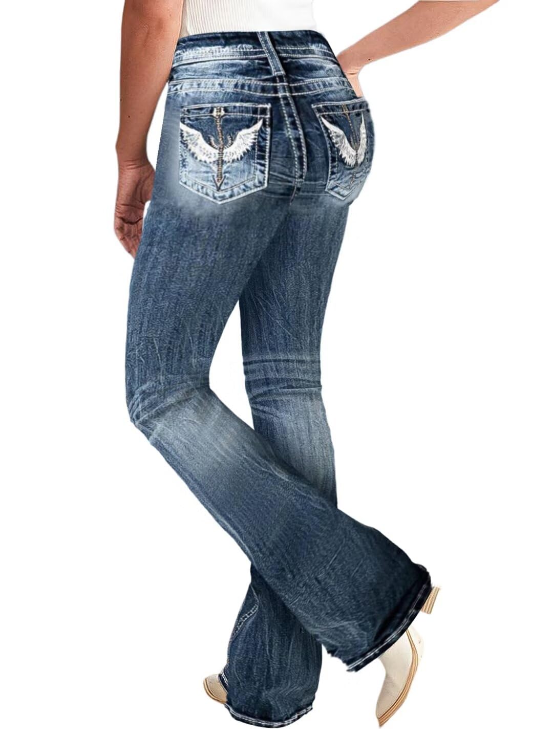 Midnight Flare Bootcut Jeans - Embroidered 2XL - - Women's Fashion - Women's Clothing - Bottoms - Jeans