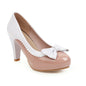 Colorful Princess Bow High Heels and Flats - Brown 36 - heels