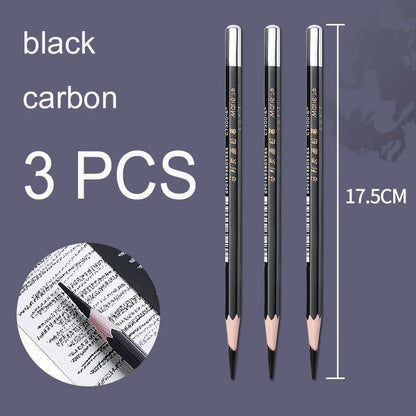 1/3/6 Pcs White Charcoal Pencil Soft Medium Hard Charcoal Art Supplies