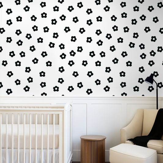 Daisy Dot Black Wallpaper - - Wallpaper