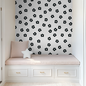 Daisy Dot (Black) Wallpaper - Peel & Stick LUXE - Wallpaper