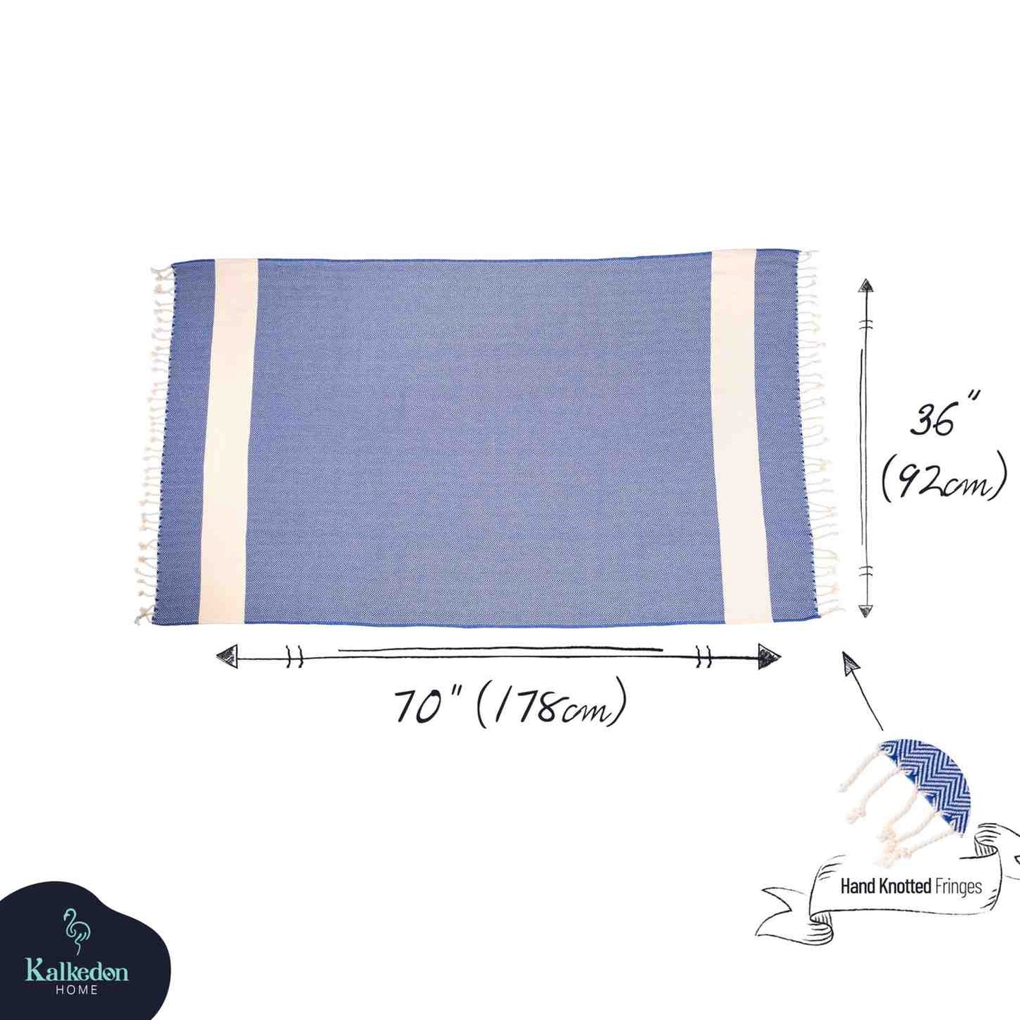 Herringbone Turkish Towel - - Towels