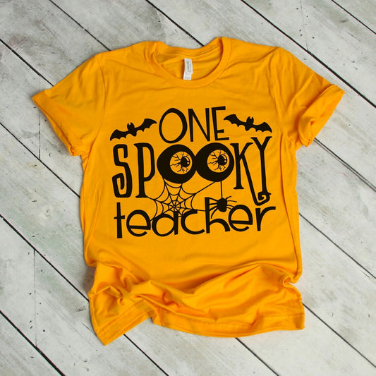 One Spooky Teacher Halloween T-shirt - - T-shirts