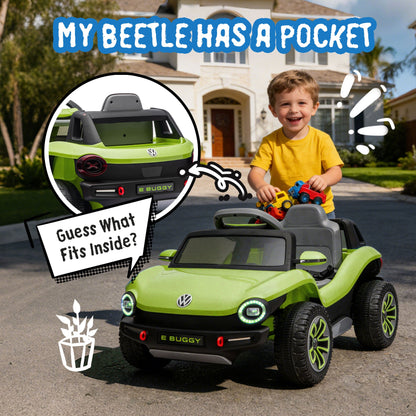 12V Licensed Volkswagen Beetle Kids Ride On Electric Car - - Kids Bikes & Riding Toys