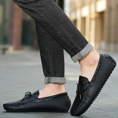 Large Fashionable Loafer Leather Soft Soled