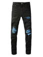 Men's Distressed Skinny Jeans - Black -