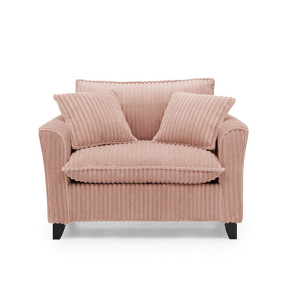 Lazy sofa chair, comfortable single-person sofa chair, with a backrest and soft seat cushion, having armrests on both sides, suitable for living room and bedroom - Pink- Montret- {{Product type}}