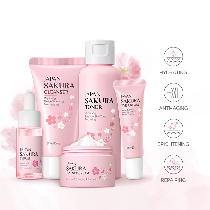Sakura Moisturizing Face Cream Skin Care Kit - - skin care kit