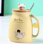 Ceramic Mug Duo with Lids - Yellow - mugs