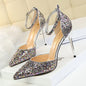 Sequin Stiletto High Heels