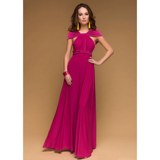 Long Wrap Dress - - dress