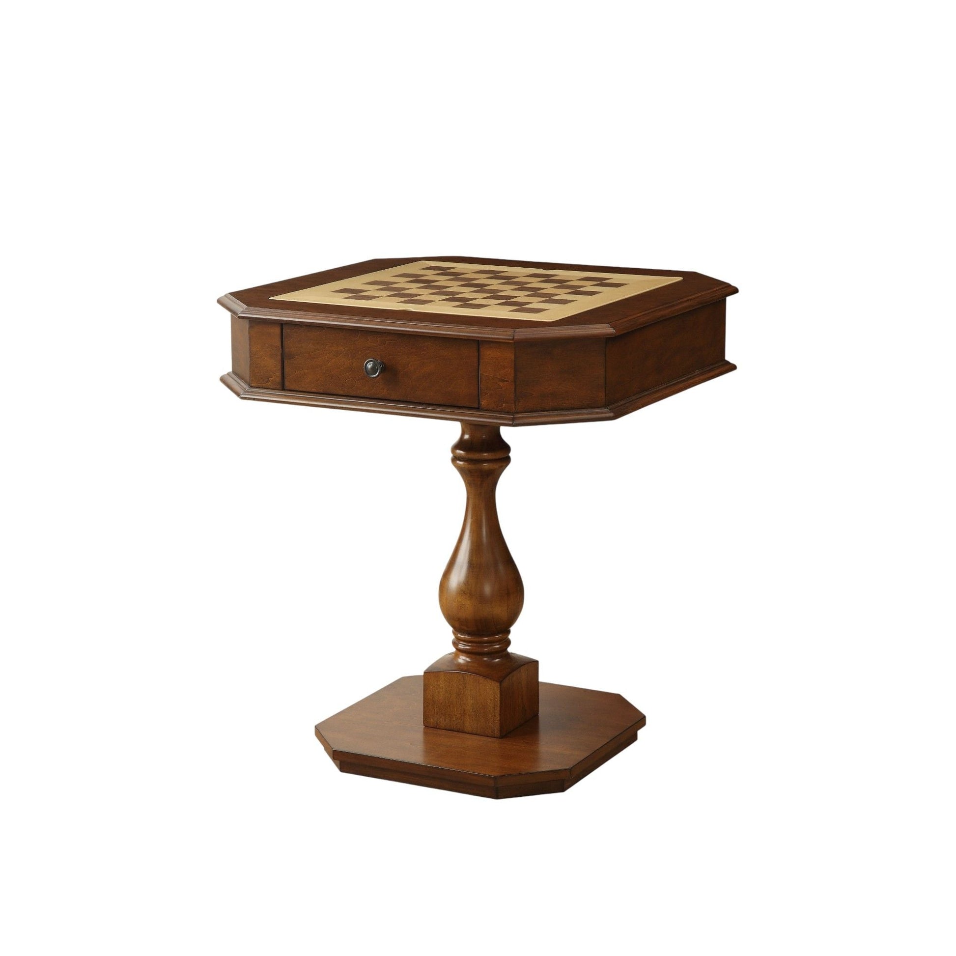 Bishop - Reversible Chess Checker Game Table With Game Tray (Chess Figures Not Included) - - Gaming Tables