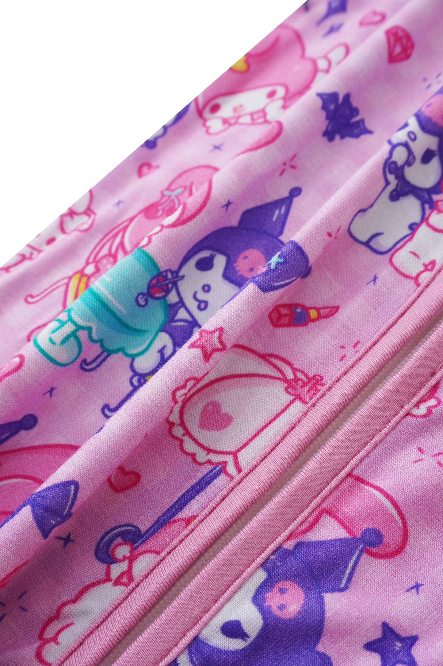 PoshTOT Sanrio Kuromi Bamboo Baby Convertible Zippy Romper - - Zippy Romper