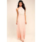 Long Wrap Dress - Light Pink Large - dress