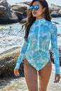 Turtleneck Long Sleeve Sports Triangle Swimsuit