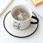 Cute Cat Relief Ceramics Mug - Kia Day Design