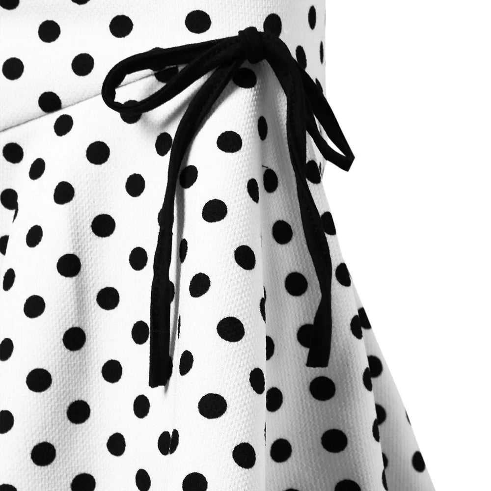 Fishtail Skirt Ruffle Edge Polka Dot Skirt