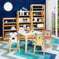 Solid Wood Childrens Table And Chair 5-piece Set - White -