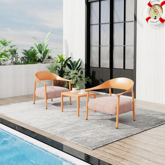Furniture Set With Seat Cushions - - 3 Piece Outdoor Sets