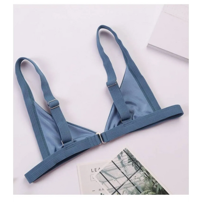Deep-V Bikini Swimsuit - -