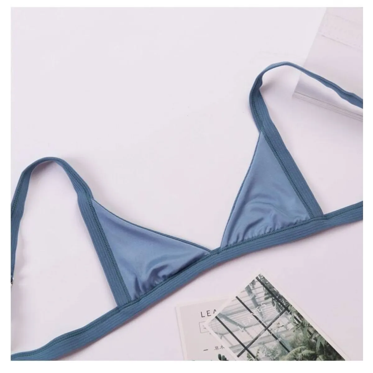 Deep-V Bikini Swimsuit - -