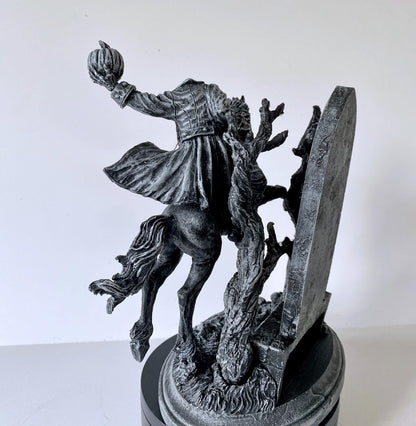 Headless Horseman Riding Statue, Hand Painted Resin Sculpture | Gothic Legend of Sleepy Hollow Figurine | Dark Folklore Art for Spooky Decor - -