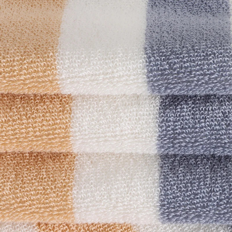 Thickened Stripe 100% Cotton Bath Towel