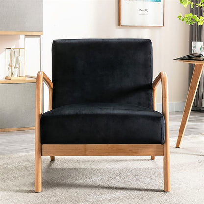 Classic Mid-Century Modern Accent Chairs, Open Framed Armchair With Cushioning- Unique Piece Furniture- {{Product type}}