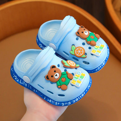 Pink Bunny Kids Slippers - Blue 23(Insole 14.5 cm) - sandals