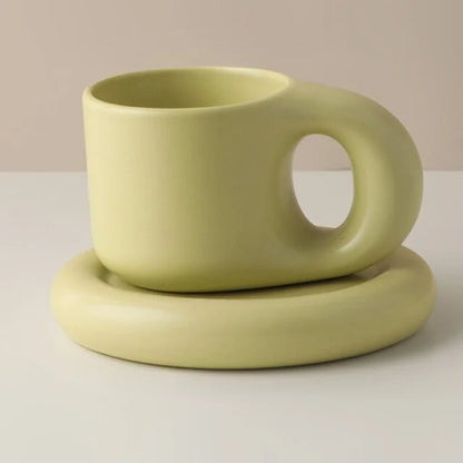 Creative Handmade Flower Coffee Cup green