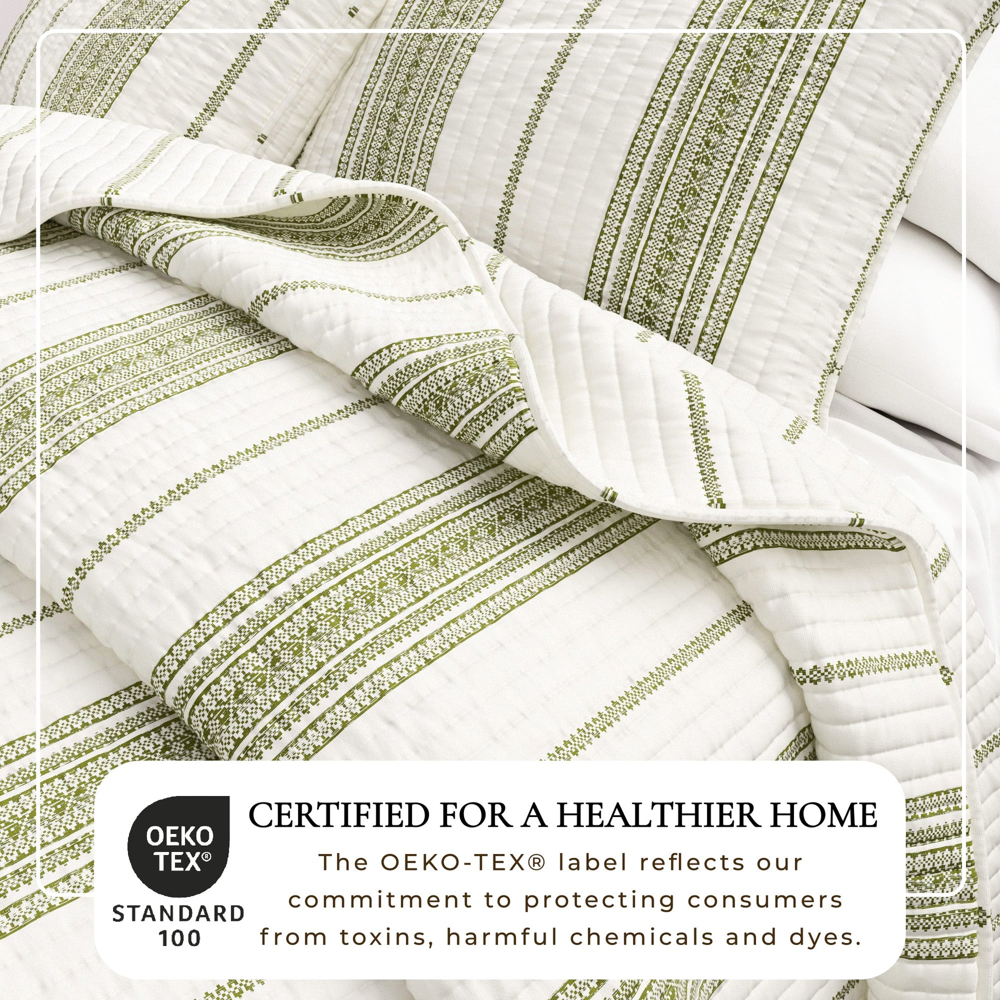 Stripe Quilt - Wesley Collection - - Quilts & Comforters