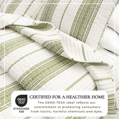 Stripe Quilt - Wesley Collection - - Quilts & Comforters