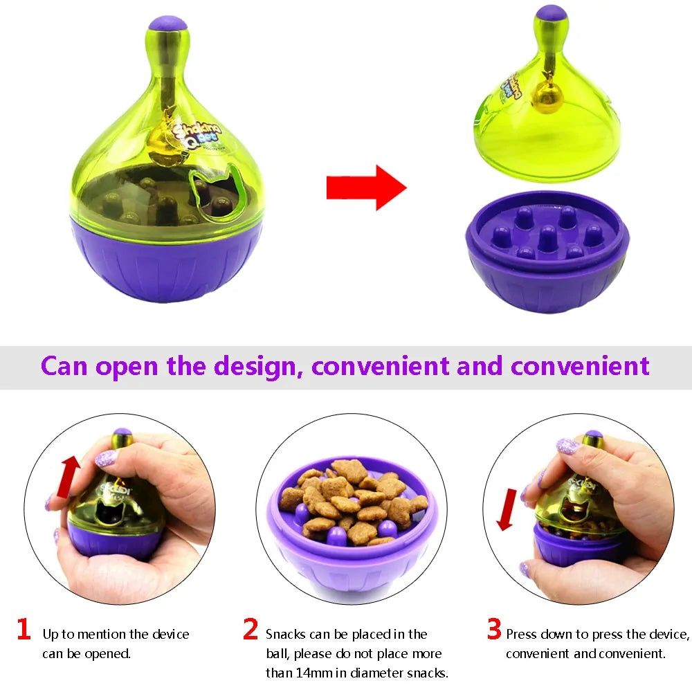 Interactive Tumbler Cat Food Feeder - Kia Day Design