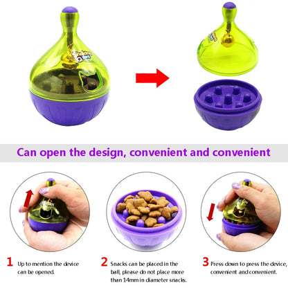 Interactive Tumbler Cat Food Feeder - Kia Day Design