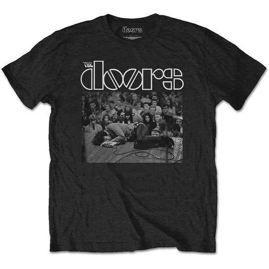 Doors Jim Morrison on Stage Mens T-shirt - Black Stage - Men's T-shirts