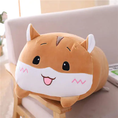 Animal Stuffed Baby Pillow 20cm Brown Hamster