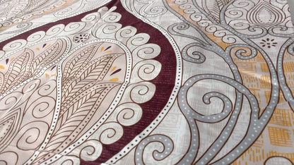 Tache Maroon Mandala Damask Duvet Cover Set Twin (2131) - - Duvet Cover
