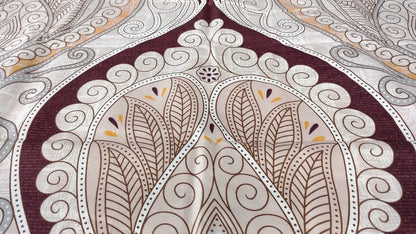 Tache Maroon Mandala Damask Duvet Cover Set Twin (2131) - - Duvet Cover