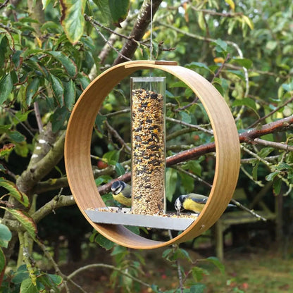 Wooden Circular Hanging Bird Feeder Kia Day Design