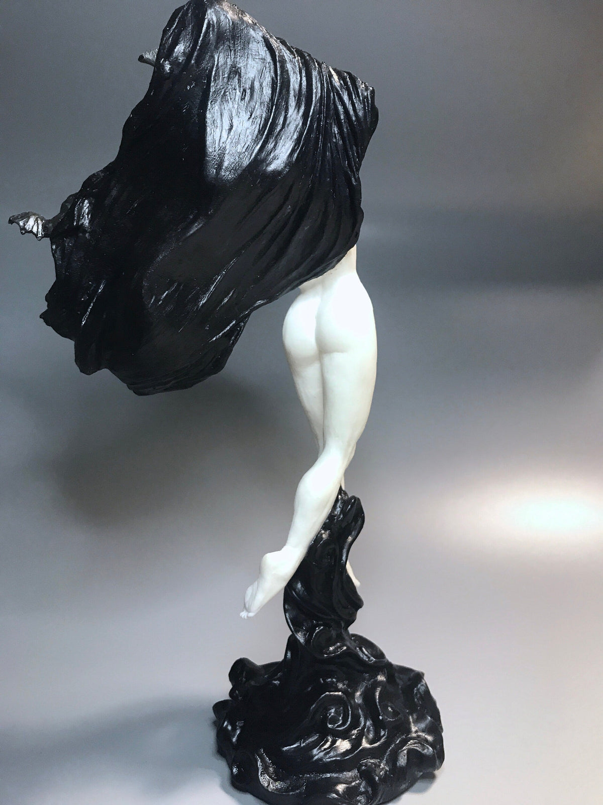 Nyx, the Goddess of the Night Statue, B&W Finish | Mythological Deities Figurine | Myths and Legends Character| Mythic Art for Gothic Decor - -