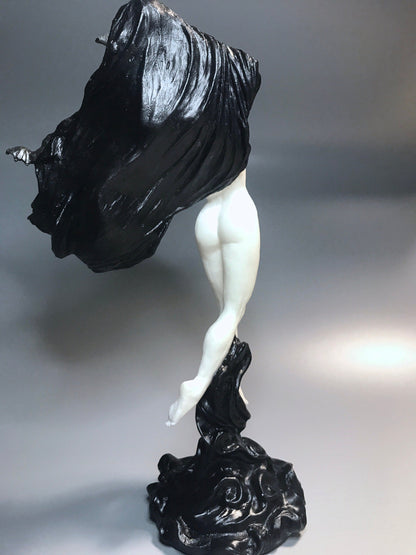 Nyx, the Goddess of the Night Statue, B&W Finish | Mythological Deities Figurine | Myths and Legends Character| Mythic Art for Gothic Decor - -