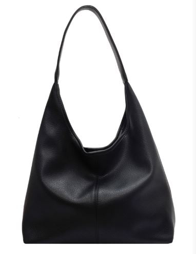 Leather Womens Shoulder Bag Soft Large Capacity - New Black 4 - handbag